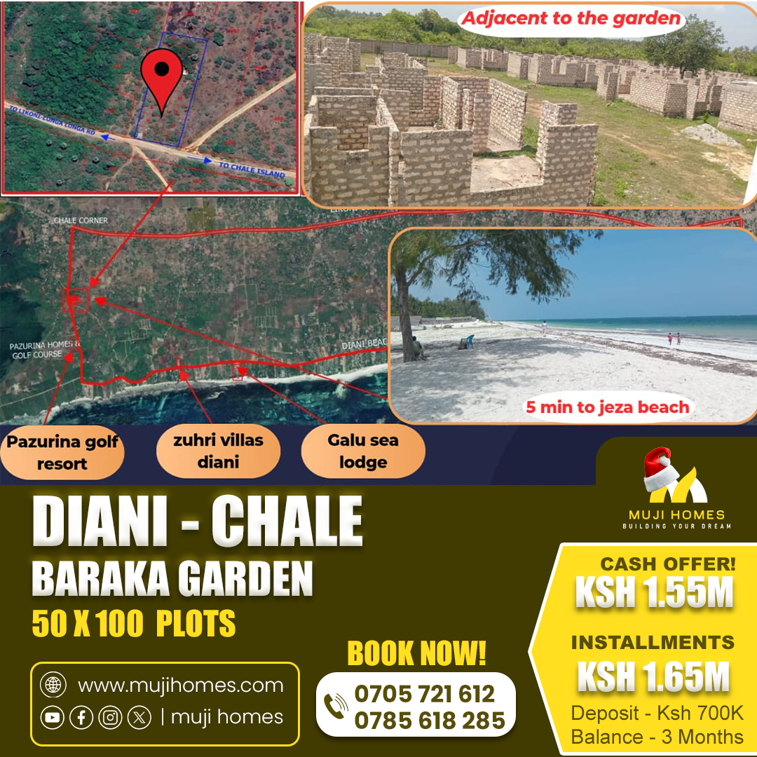 50×100 PLOT IN DIANI - CHALE